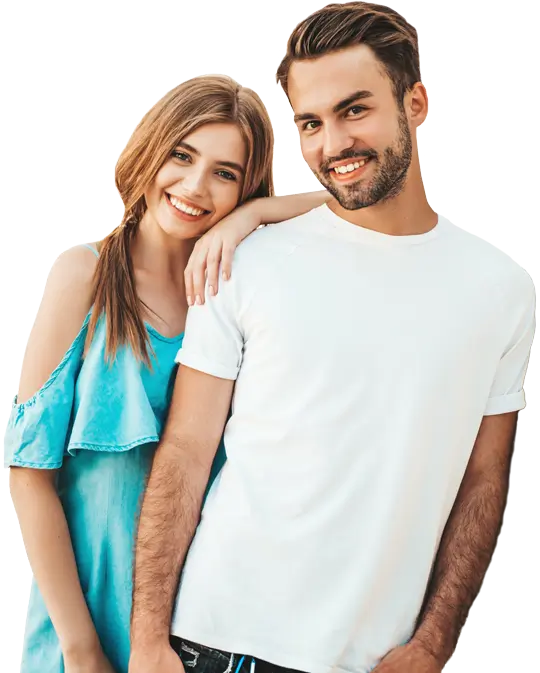 Happy couple smiling